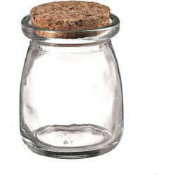 Γυάλινο βαζάκι με κούμπωμα από φελλό 5x7εκ100ml, 10τμχ