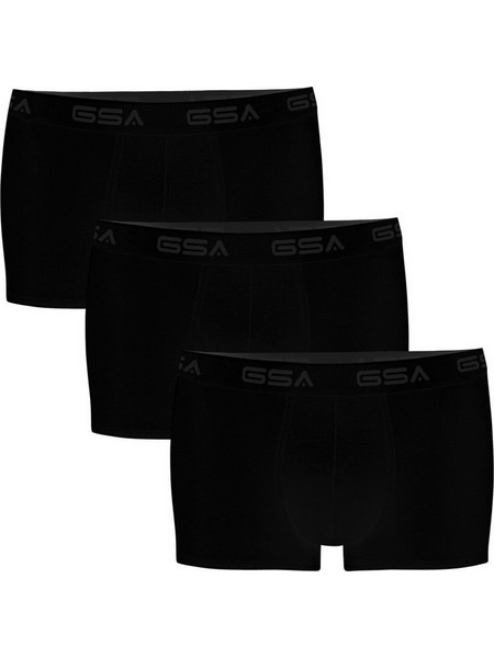 GSA Ανδρικά Μποξεράκια Σετ 3Pack Μαύρα 171204-01
