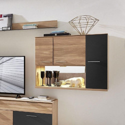 Ντουλάπι Βιτρίνας Συνθέτου Με Led -Wohnconcept 100x38x82cm
