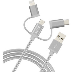 Joby 3-in-1 Charge & Sync Cable 1.2m Grey
