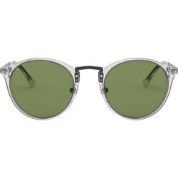 Persol PO3248S 309/4E Ανδρικά Γυαλιά Ηλίου Στρογγυλά Κοκάλινα Γκρι με Πράσινο Polarized Φακό