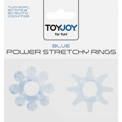 ToyJoy Stretchy Rings Σετ Ελαστικά Δαχτυλίδια Πέους Σιλικόνης Μπλε 2τμχ