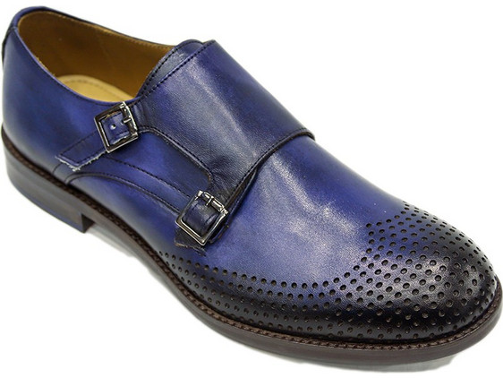 WOW FONDO PARIGI RIPORTO SHOES VITELLO RIPORTO SHOES LEATHER BLUE