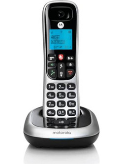 Motorola CD4001 Ασύρματο Τηλέφωνο με Ανοιχτή Ακρόαση Μαύρο Ασημί