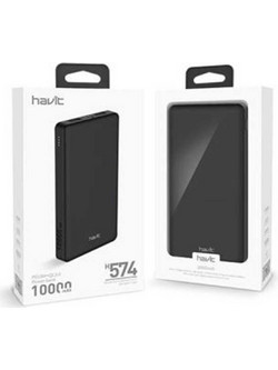 Havit H574 Power Bank 10000mAh με 2 Θύρες USB-A & Θύρα USB-C Black