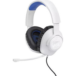 JBL Quantum 100P Gaming Headset Over Ear White Blue