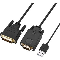 Καλώδιο DVI σε VGA , Active Gold, 1080p, 2m, μαύρο, POWERTECH CAB-DVI009