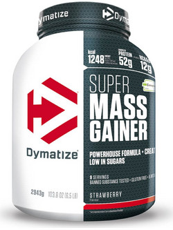 Dymatize Super Mass Gainer Strawberry Πρωτεΐνη Ορού Γάλακτος Όγκου 2.94kg