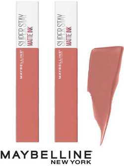 Maybelline SuperStay Matte Ink 065 Seductres Set Long Lasting Liquid Κραγιόν 2x5ml