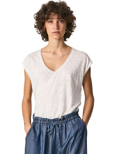 PEPE JEANS 'CLEMENTINE' ΛΙΝΗ ΜΠΛΟΥΖΑ ΓΥΝΑΙΚΕΙΑ PL505170-816 (816/NATURAL)