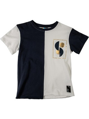 Gang Παιδικό T-Shirt Κοντομάνικο Λευκό Navy Μπλε 122524