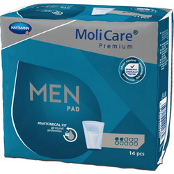 Hartmann MoliCare Premium Men Pad Επιθέματα Ακράτειας 2 Σταγόνες 14τμχ