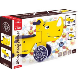 Zita Toys Ρινόκερος με Φως & Μουσική Ξύλινη Περπατούρα Ride On 18m+