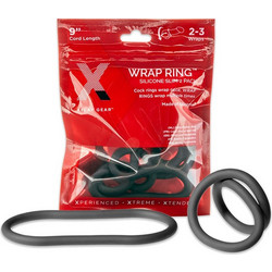 Kinksters Silicone Slim Wrap Ring 22cm Σετ Ελαστικά Δαχτυλίδια Πέους & Όρχεων Σιλικόνης Μαύρα 2τμχ