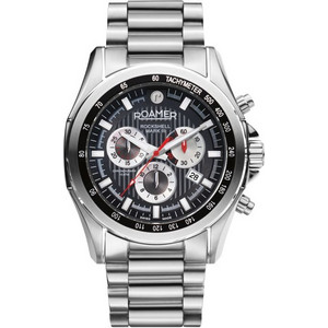 Roamer Rockshell Ανδρικό Ρολόι Χρονογράφος με Ασημί Μεταλλικό Μπρασελέ 220837415520 Roamer Rockshell Ανδρικό Ρολόι Χρονογράφος με Ασημί Μεταλλικό Μπρασελέ 220837415520