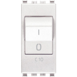 Διακόπτης ΜΤ 1P+N C10 CB 120-230V Λευκός Eikon