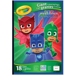 Crayola σετ 18 χρωμοσελίδες γίγας pj masks