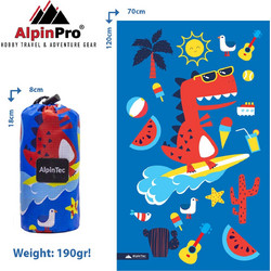 AlpinPro Dino Παιδική Πετσέτα Θαλάσσης Microfiber Μπλε 70x120cm CMS-L-2