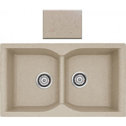 Sanitec Classic 336 Επικαθήμενος Νεροχύτης Γρανίτη Ματ Granite Cappuccino 86x50cm