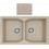 Sanitec Classic 336 Επικαθήμενος Νεροχύτης Γρανίτη Ματ Granite Cappuccino 86x50cm