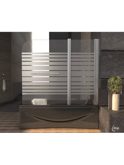 Drop Bath Screen Διπλό Προστατευτικό Τζάμι Μπανιέρας 120Χ140 cm