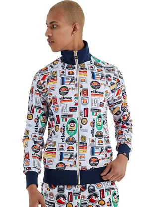 Ellesse Ανδρική Ζακέτα Φούτερ με Φερμουάρ Πολύχρωμη SHM14520-908