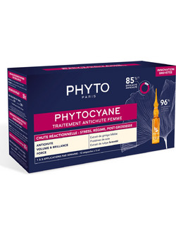 Phyto Phytocyane Reactional Hair Loss Αμπούλες κατά της Τριχόπτωσης 12x5ml