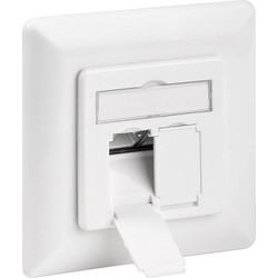 GOOBAY επιτοίχια πρίζα CAT 6e 68246, 2x RJ45, 80x80, λευκή