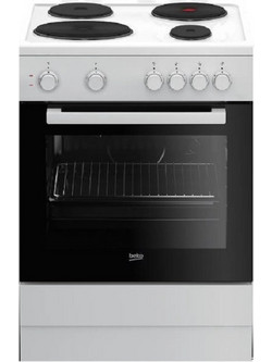 Beko FSS 66002 GW Κουζίνα Ηλεκτρική 71lt με Εμαγιέ Εστίες 60cm