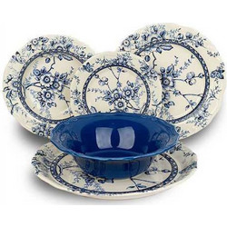 Oriana Ferelli Σετ Πιάτα Φαγητού Κεραμικά Tiffany Blue TIFBL003120 20τμχ