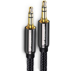 Wozinsky universal mini jack cable 2x AUX cable 1.5 m black