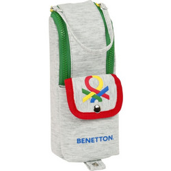 Benetton Pop Κασετίνα με 2 Θήκες Γκρι S4308063
