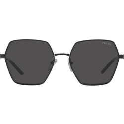 Prada 56YS ZVN6S1 Ανδρικά Γυαλιά Ηλίου Πολυγωνικά Μεταλλικά Μαύρα με Μαύρο Polarized Φακό