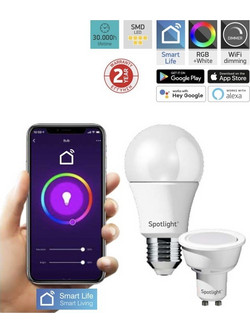 LED Λάμπα E27 9W Smart Wifi RGB+W Dimmable 5797