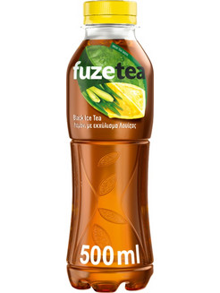 Fuse Tea Black Ice Tea Λεμόνι Με Εκχύλισμα Λουίζας 500ml