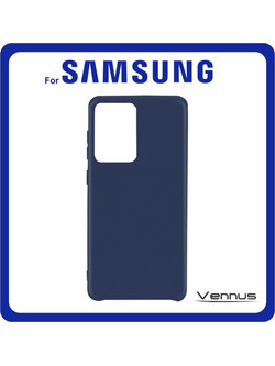 Vennus Θήκη Πλάτης - Back Cover, Silicone Σιλικόνη TPU Navy Blue Μπλε For Samsung S20 Ultra