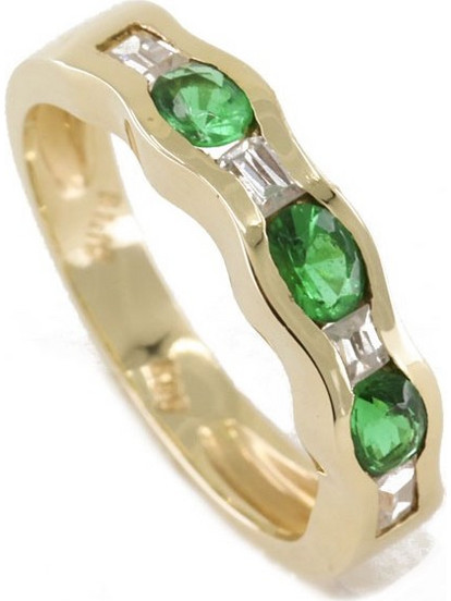 Δαχτυλίδι 14 Κ κίτρινος χρυσός σειρέ με zircon, 1329