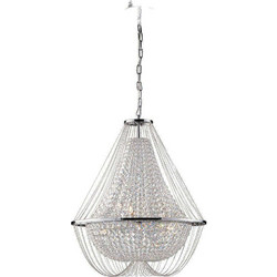 Luce Vienna Πολυέλαιος 6xE14 60cm με Κρύσταλλα Διάφανος I-VIENNA-S60 CR 8031414869343