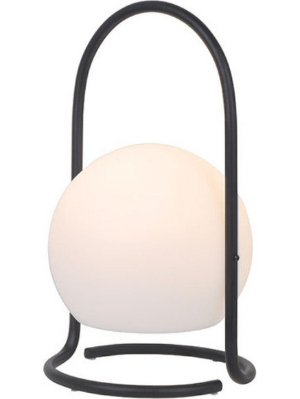 Aca D17XH29CMEGG Πορτατίφ LED με Μπαταρία Λευκό Μαύρο Φ17xΥ29cm