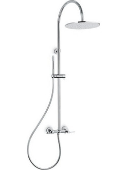 71152 Blink Chic Luxury NewForm Ιταλική Μοντέρνα Σταθερή Στήλη Ντους με Μπαταρία και Στρογγυλή Κεφαλή +6 Χρώματα Χάλκινο