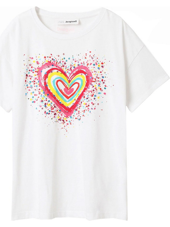 Desigual Παιδικό T-Shirt Κοντομάνικο Λευκό 23SGTK20-1000