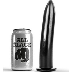 All Black Ρεαλιστικό Dildo με Βεντούζα 20cm Μαύρο