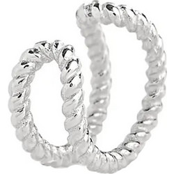Jt Unisex Μονό ατσάλινο σκουλαρίκι cuff σχοινί