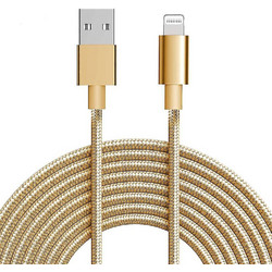 ΚΑΛΩΔΙΟ ΦΟΡΤΙΣΗΣ LIGHTNING (IPHONE) ΧΡΥΣΟ 164cm Y33