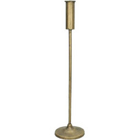 Κηροπήγιο μεταλλικό λεπτό χρυσό 9x9x40cm Homeguru WER-8955 21525