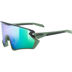 Uvex Sportstyle S5330267216 Αθλητικά Ανδρικά Γυαλιά Ηλίου Μάσκα Κοκάλινα Μαύρα με Μπλε Καθρέπτη Φακό