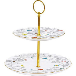 Ορντεβιέρα 2 Θέσεων Fleurs Papillons 1284FLEP Φ16/21cm Multi Easy Life Πορσελάνη