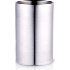 Alpina Ψύκτης Μπουκαλιών Παγοθήκη Wine Cooler από Ανοξείδωτο Ατσάλι σε Ασημί χρώμα 12x12x19 cm 49574