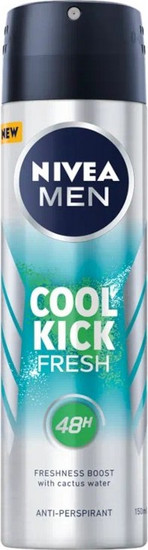 Αποσμητικό Nivea Cool Kick Ανδρικό Αποσμητικό Spray 48h 150ml