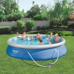 Bestway Fast Set 57313 Φουσκωτή Πισίνα Πλαστική με Αντλία Φίλτρου Φ457x84cm